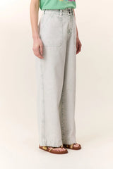 Pantalone taglio dritto effetto sbiadito