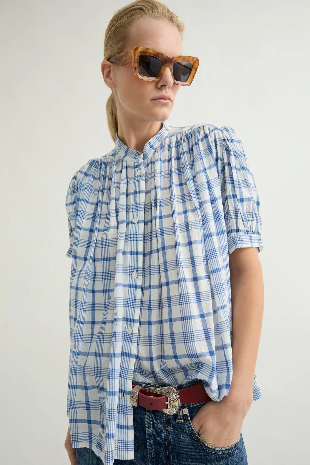 Camicia a maniche corte oversize