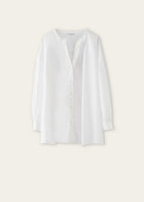 Camicia in cotone collo alla coreana