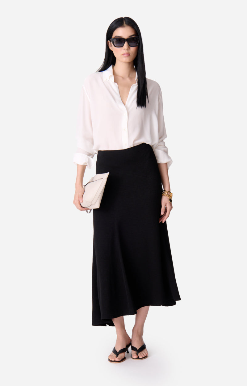 Camicia in seta scollo a V