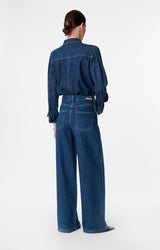 Jeans vita alta leggermente svasati