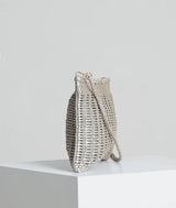 Clutch sottile in pelle con intreccio Vipera the Label