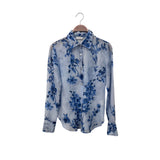 Camicia in cotone e seta con stampa floreale