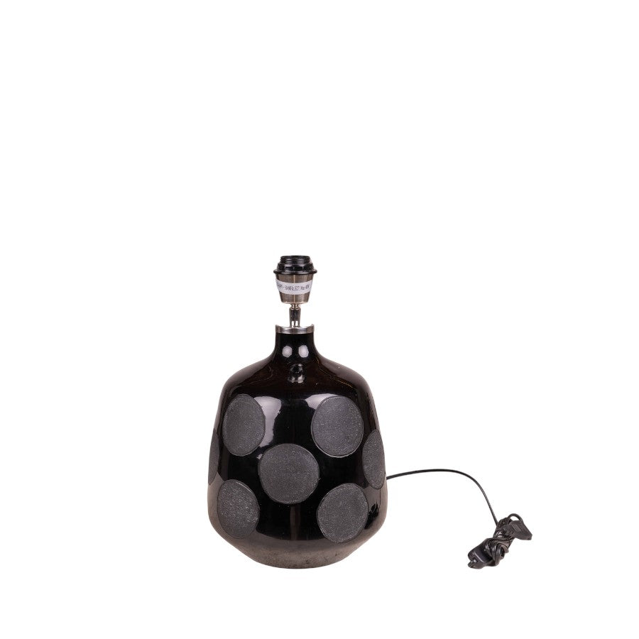 Base lampada in vetro nero "Bubble"