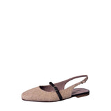 Ballerina in pelle e rafia