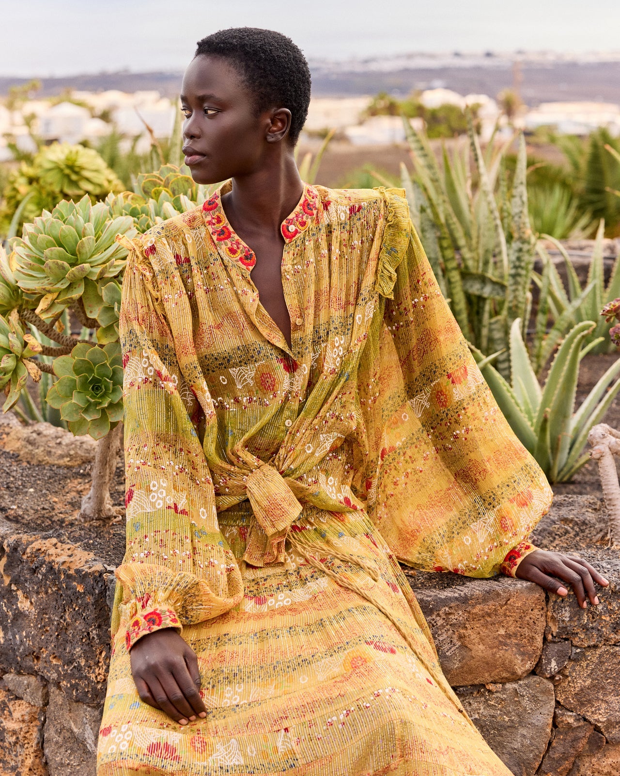 Camicia in chiffon di viscosa