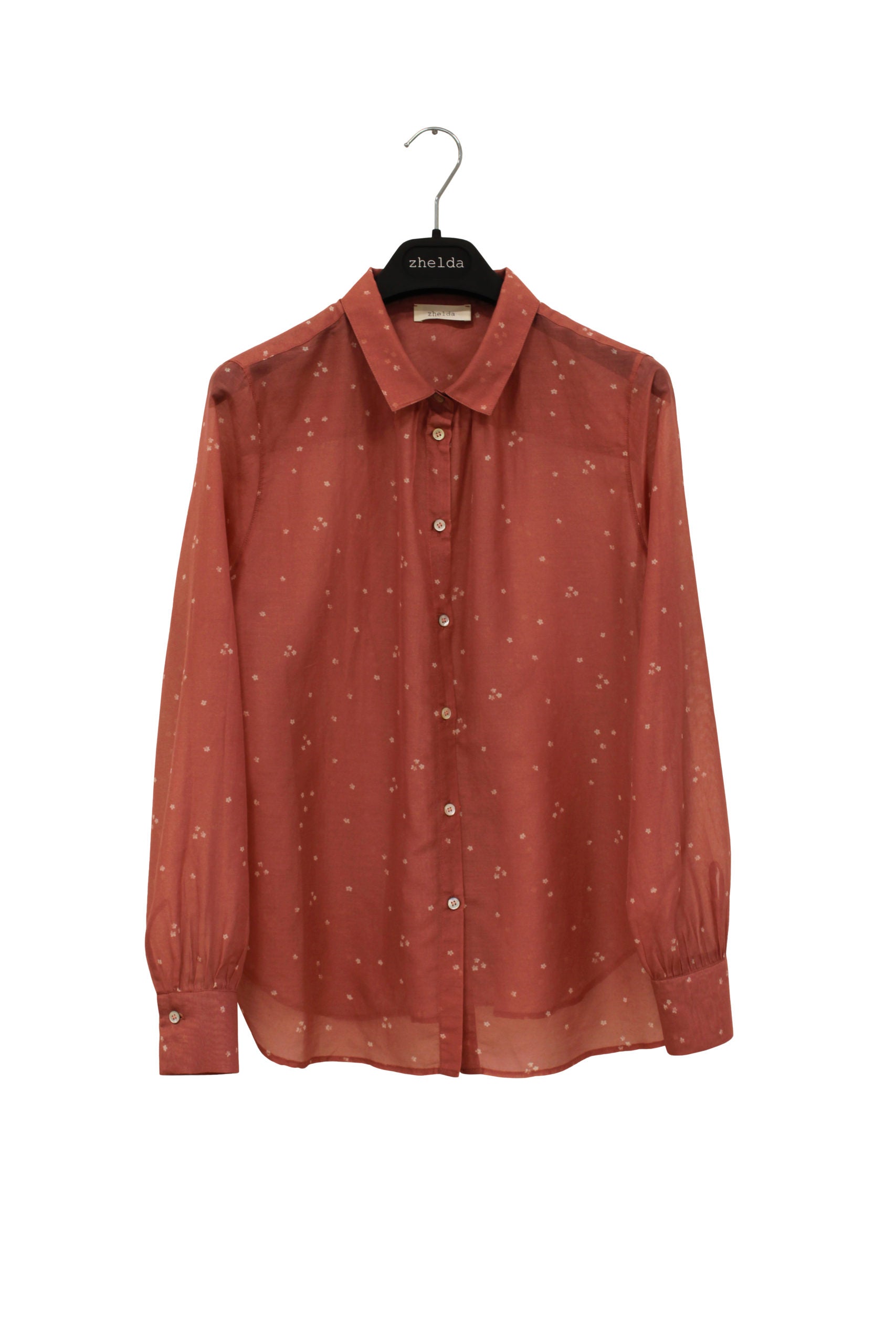Camicia in cotone seta ” floral whispers