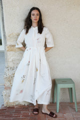 Abito alla caviglia in cotone fantasia flowers