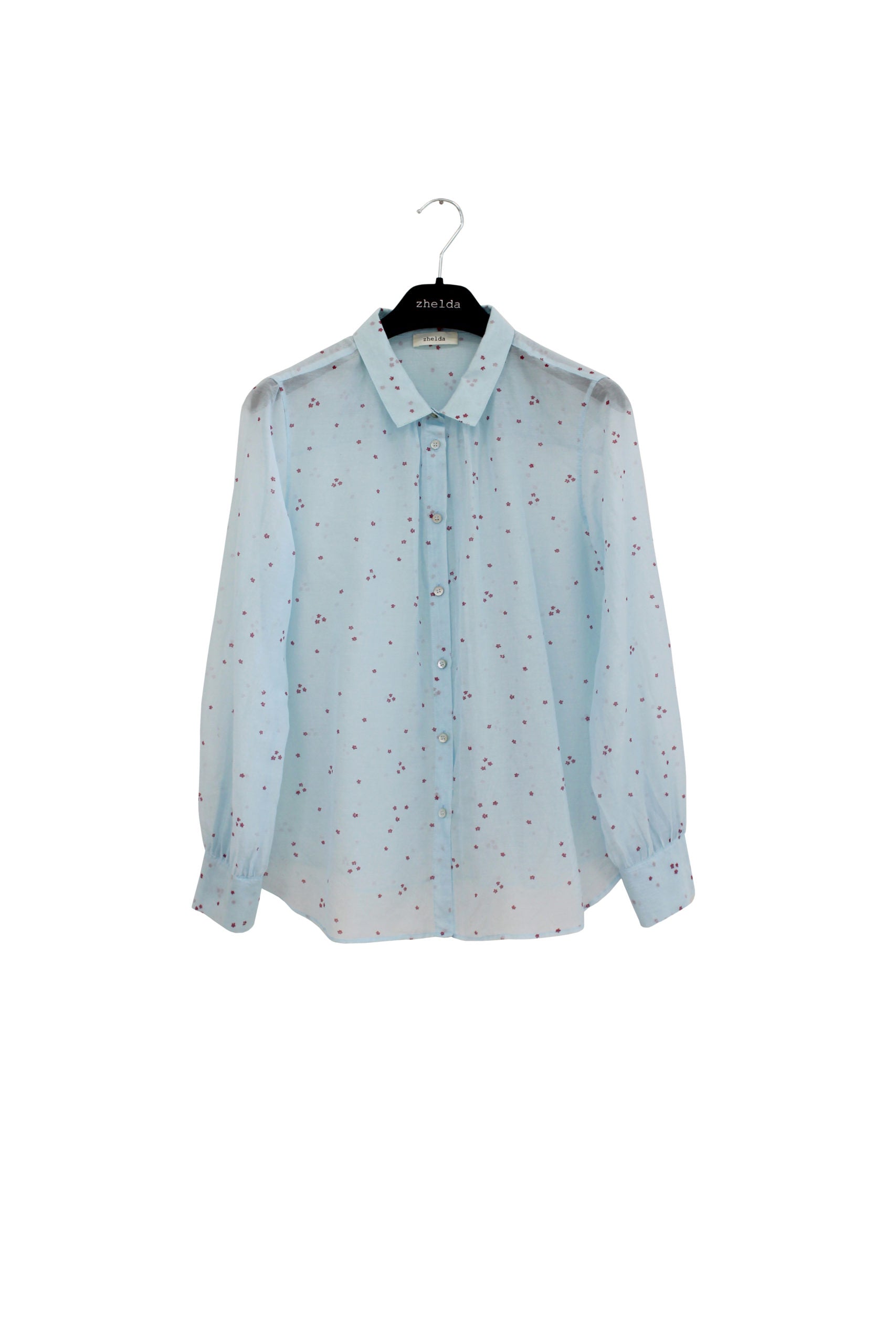 Camicia in cotone e seta ” floral whispers “