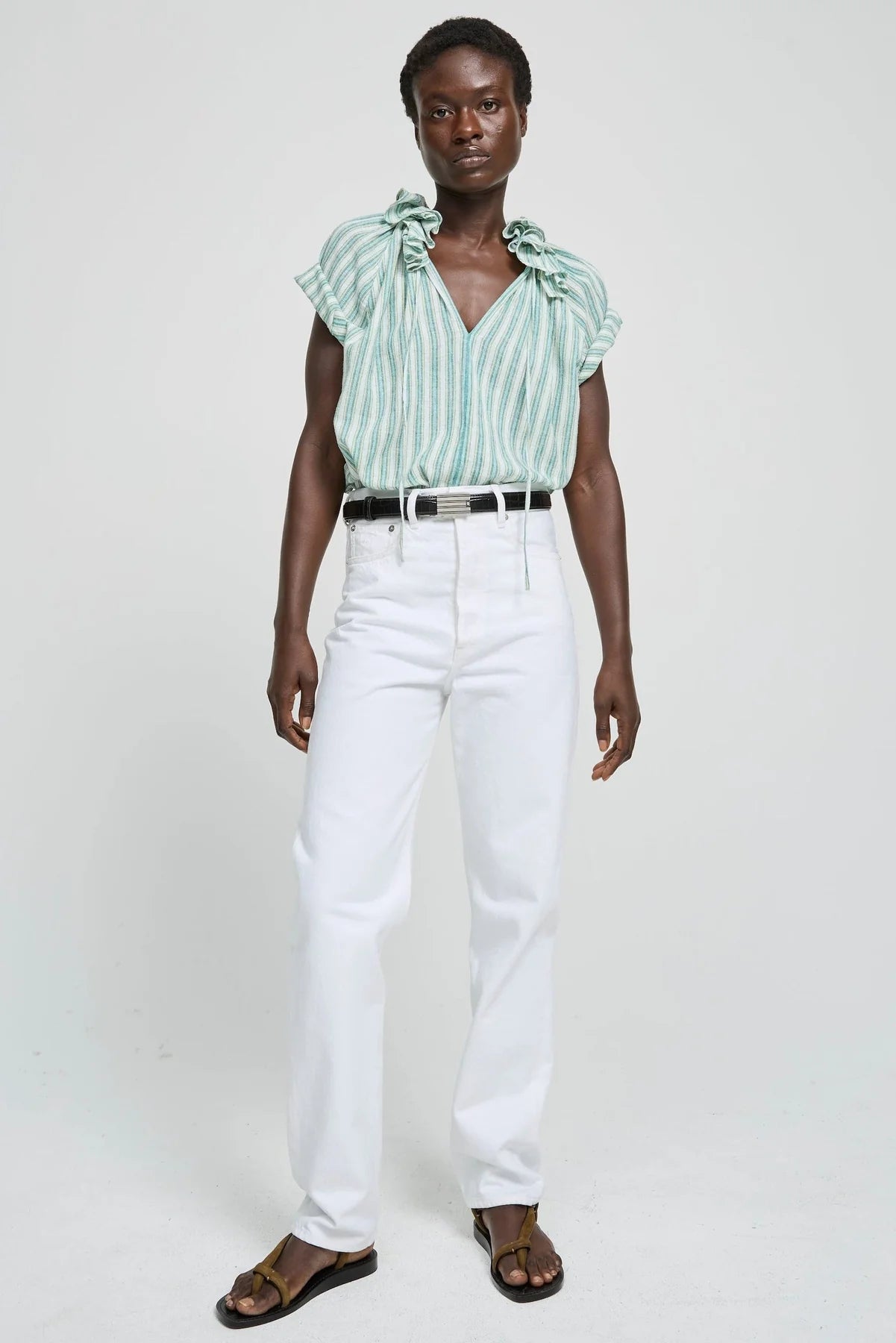 Blusa oversize maniche corte in cotone