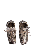 Sneakers dorate con strass
