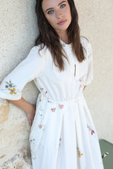 Abito alla caviglia in cotone fantasia flowers