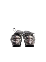 Sneakers argentate con strass