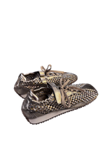 Sneakers dorate con strass