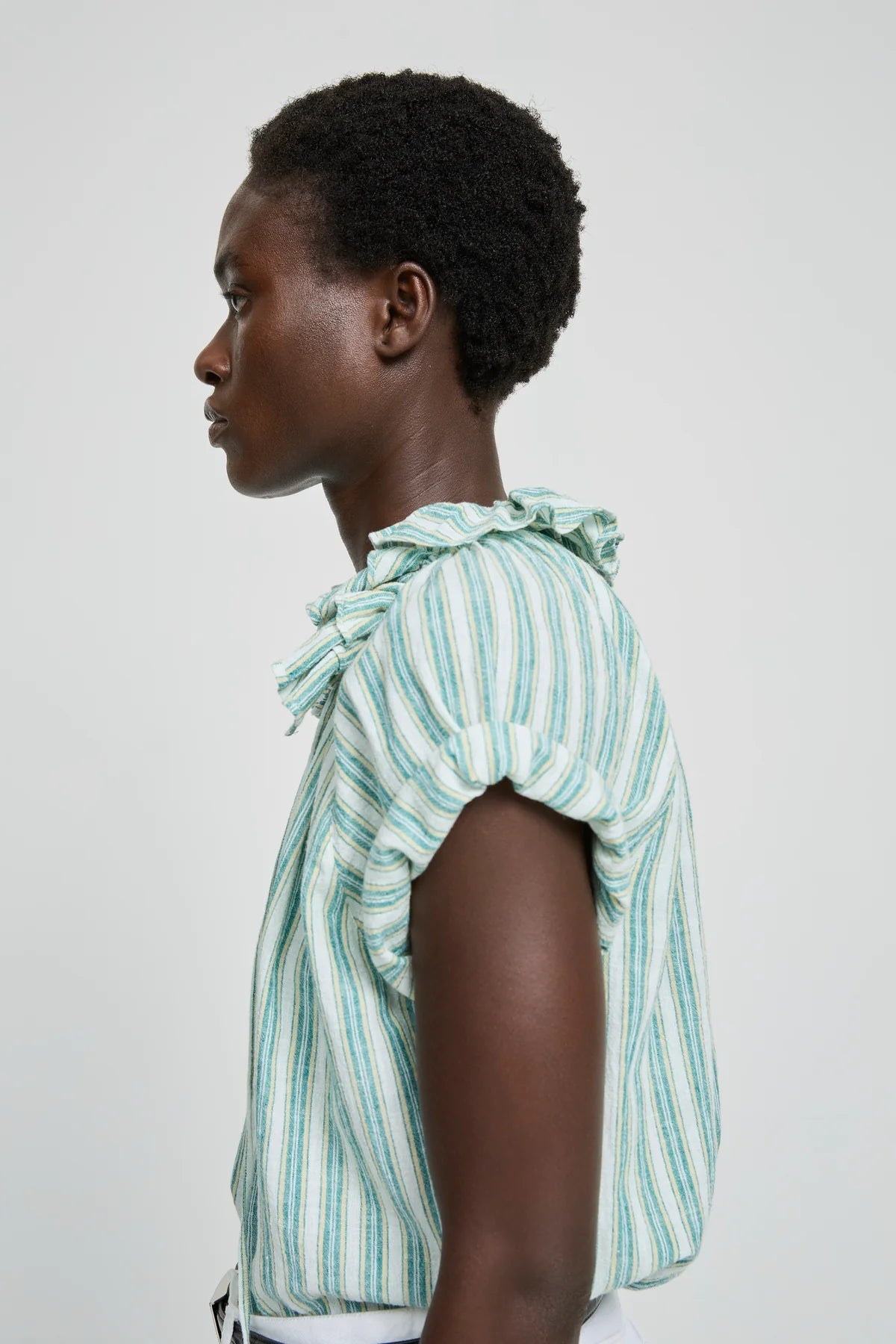 Blusa oversize maniche corte in cotone
