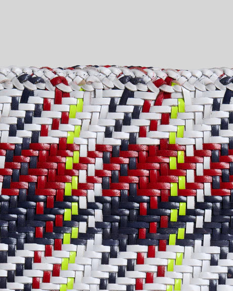 SALIMT MADRAS WHITE-RED-BLUE-YELLOW FLUO