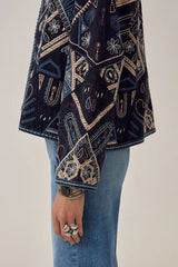 Giacca corta ricamata