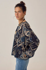 Giacca corta ricamata