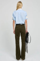 Camicia oversize a quadri blu e bianchi
