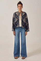 Giacca corta ricamata