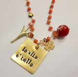 Collana rosario "La vita è bella"