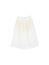 Gonna midi in cotone decorata con fiori realizzati a mano