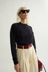 Pantalone con pences in cotone