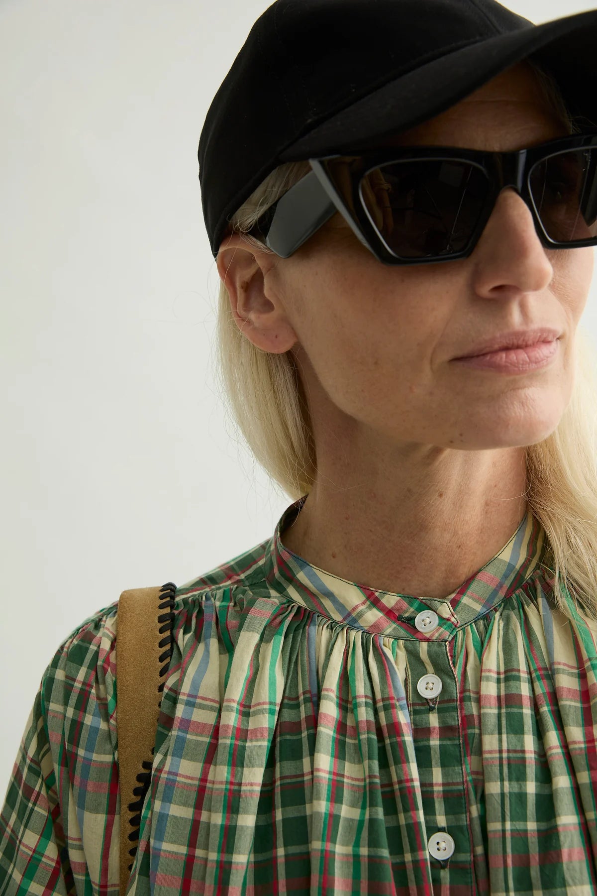 Camicia in cotone a quadretti