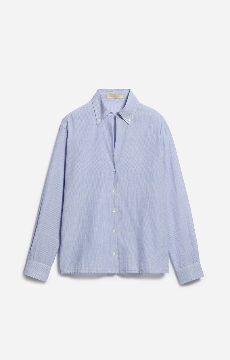 Camicia a righe con scollo a V