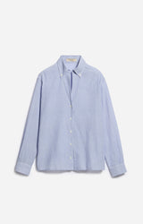 Camicia a righe con scollo a V