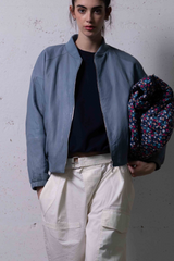 Bomber realizzato in nappa di agnello