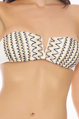 Bikini a Fascia con passamaneria a contrasto