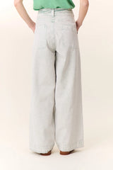 Pantalone taglio dritto effetto sbiadito