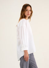 Camicia in cotone collo alla coreana