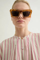 Camicia in cotone con coulisse in vita