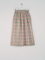 Gonna midi in cotone realizzata con lavorazione jacquard