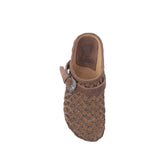 Sabot intrecciato marrone