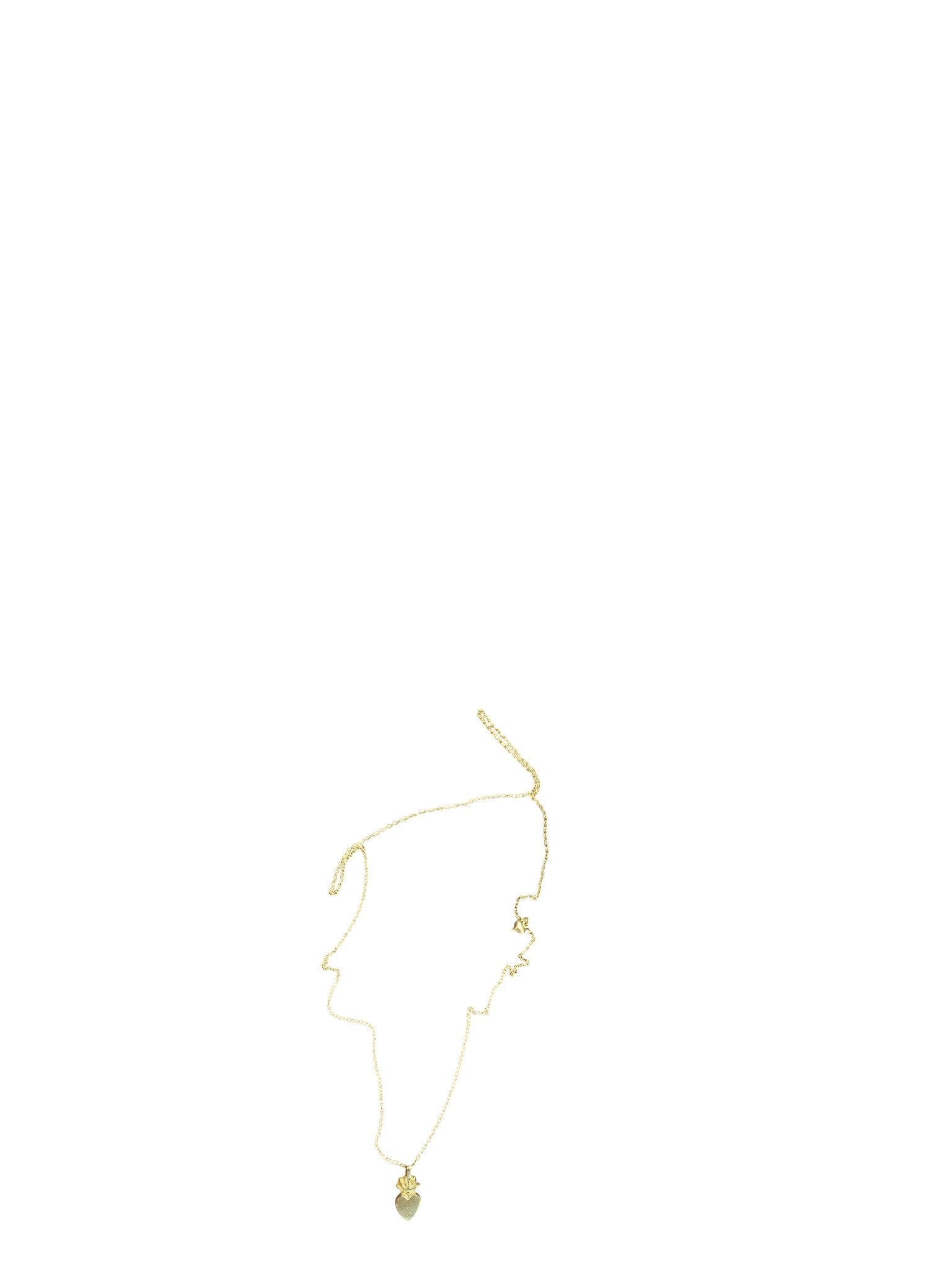 Collana piccolo cuore sacro fiammeggiante