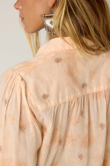 Camicia in mussola di cotone con ricami