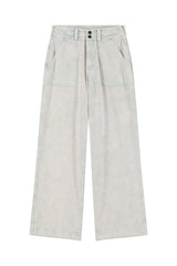 Pantalone taglio dritto effetto sbiadito
