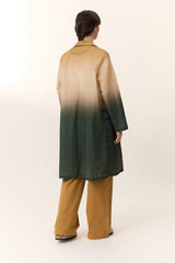 Trench leggero midi taglio dritto con motivo tie-dye