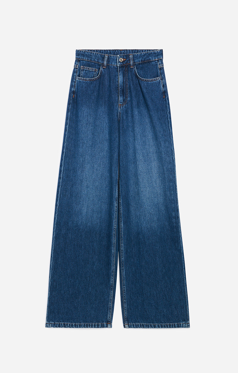 Jeans vita alta leggermente svasati