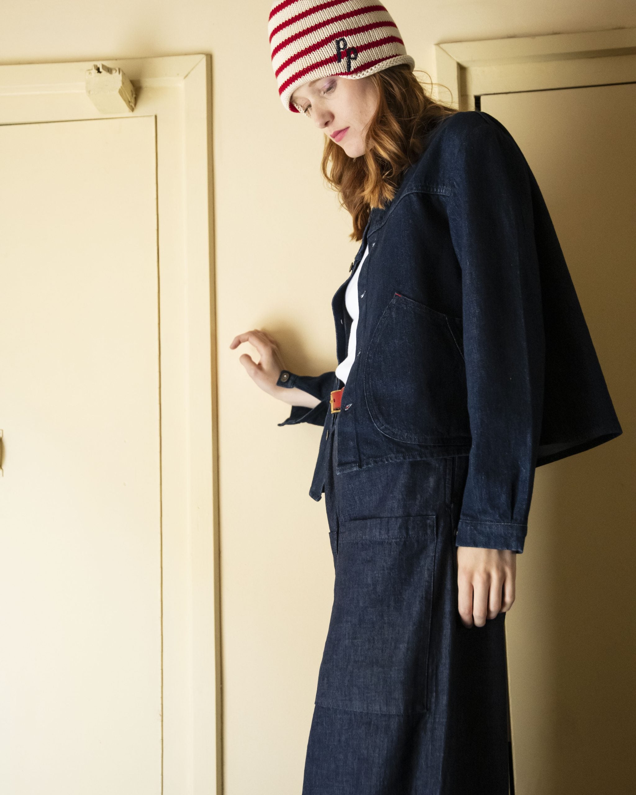 Giacca corta in denim