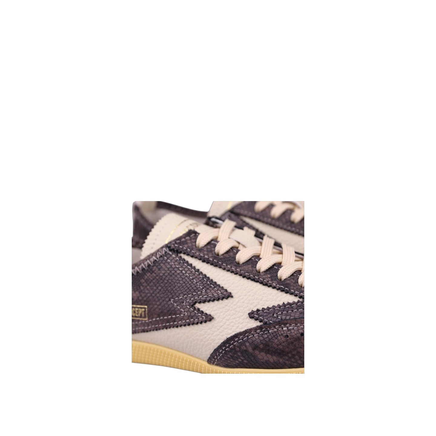 Sneaker IKIGAI in pelle pitonata marrone