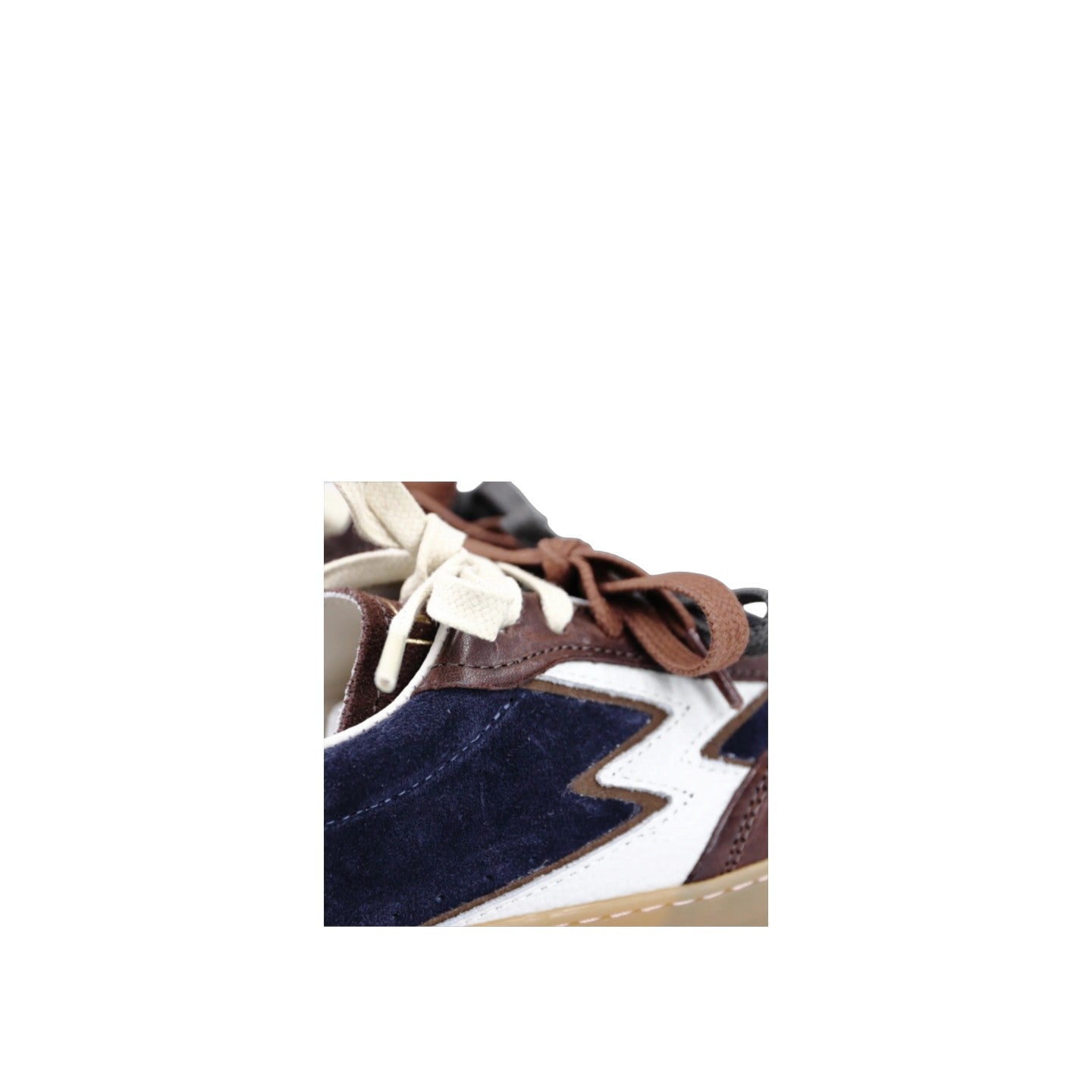SNEAKER CLUB PATCHWORK NAVY, MARRONE E BURRO