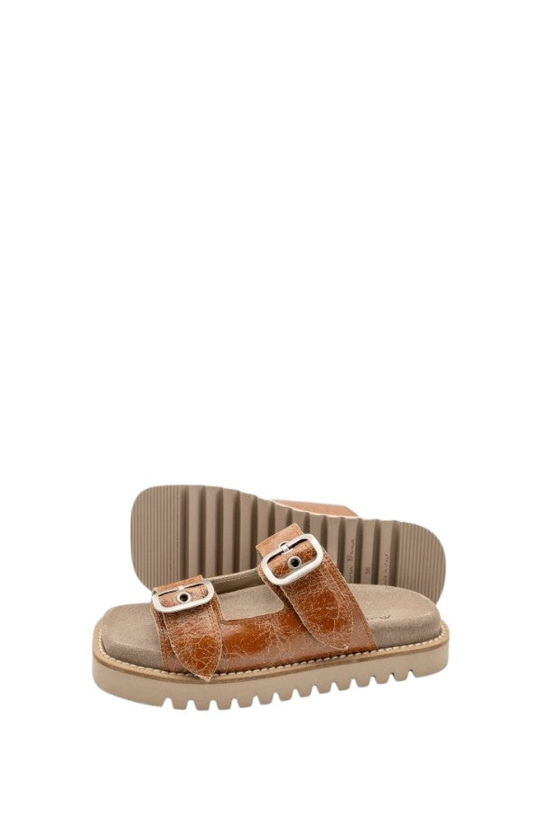 Ciabatta in pelle cracklux