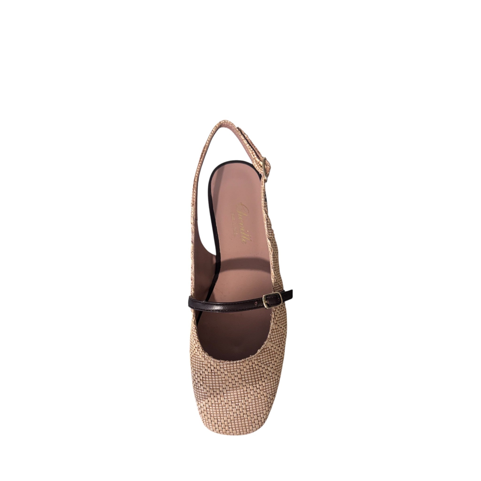 Ballerina in pelle e rafia