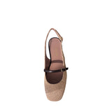 Ballerina in pelle e rafia