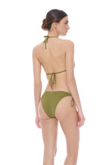 Bikini Triangolo con Rete Strass e Slip Regular