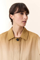 Trench leggero midi taglio dritto con motivo tie-dye